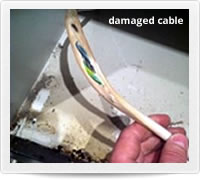 Photo of damaged cable