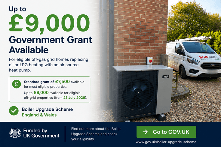 Boiler Upgrade Scheme - BGM Heat Pump Installation Newbury Berkshire